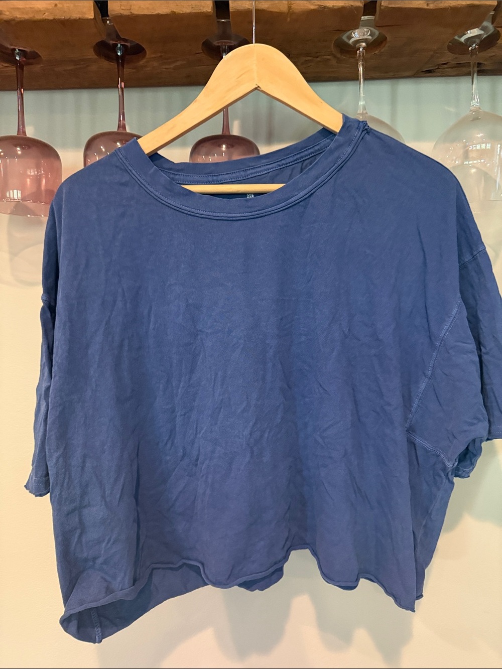 FP Movement by Free People Boxy Crop Tee - Indigo Blue